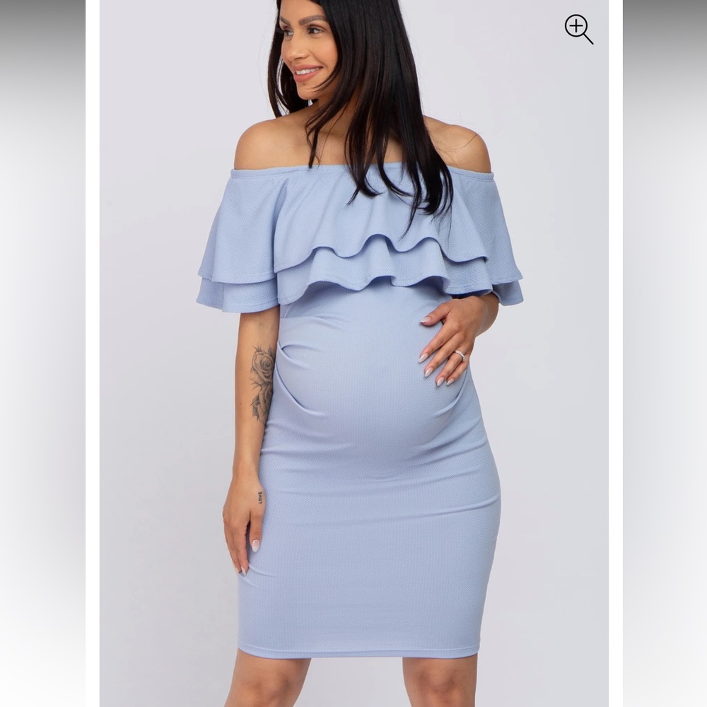 Pink blush maternity dress